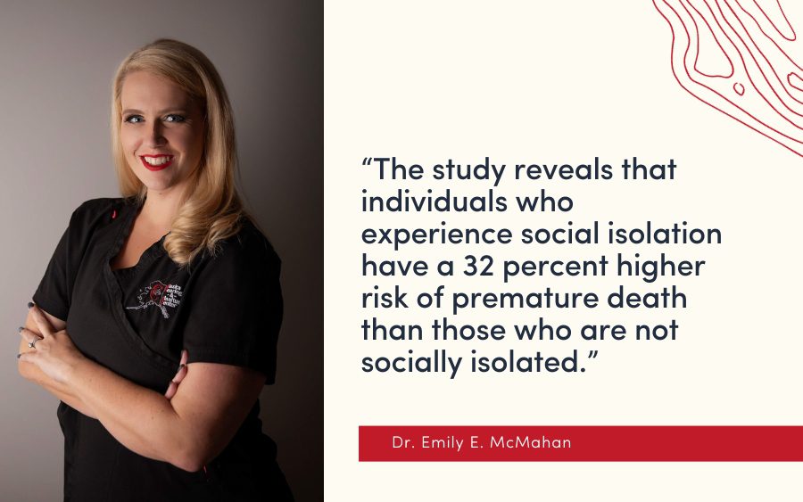 The study reveals that individuals who experience social isolation have a 32 percent higher risk of premature death than those who are not socially isolated.